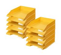 HAN 1027-X-15, corbeille à courrier KLASSIK, moderne, élégante et de look haute brillance. Lot de 10 unités, jaune