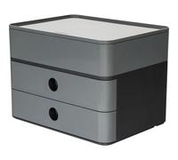 HAN 1100-19 bac de rangement de bureau Plastique Noir