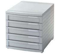 Han 1505-11 Module À Tiroirs Contur 5 Compartiments Fermés Pour Format Jusque B4 Gris Clair Import Royaume Uni