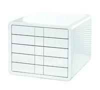 Han 1551-12, Module De Classement I-Box De Qualité Premium, Innovant Et Détenteur Du Prix Design. Comprend 5 Tiroirs Fermés, Blanc