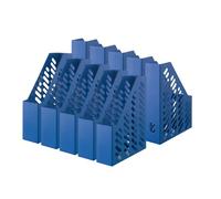 HAN 16018-16, porte-revues KLASSIK KARMA. Porte-revues écologique détenteur du certificat environnement: L'ANGE BLEU. 100% de matériaux recyclés, lot de 10 unités, bleu écoloqique.