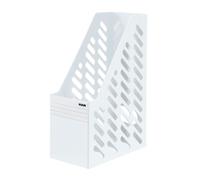 HAN 1603-12, porte-revues KLASSIK XXL, grand, plus grand, XXL. De haute qualité, robuste, stable et élégante, avec étiquette d'indexation, lot de 2 unités, blanc