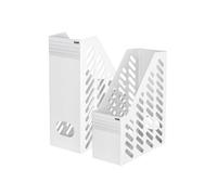HAN 1603-12, porte-revues KLASSIK XXL, grand, plus grand, XXL. De haute qualité, robuste, stable et élégante, avec étiquette d'indexation, lot de 2 unités, blanc