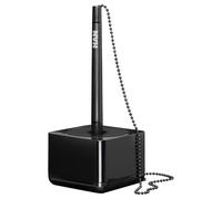 HAN 17651-13, stylo sur socle i-Line, accessoire élégant aux belles formes, quaité premium, avec chaîne extra-longue, noir