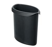 HAN 1815-F-13 Lot de 5 bacs à déchets en plastique spécial ignifuge de qualité supérieure pour les paniers en papier de sécurité HAN 1814 et 1818 Noir