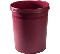 HAN 18198-17 Corbeille à papier GRIP KARMA - 18 L, ronde, matériau recyclé, rouge écologique