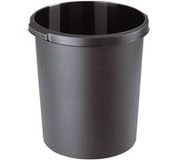 HAN 1834-13, corbeille à papier KLASSIK, élégante et pratique, extra-stable avec auges de préhension, 30 litres, noir