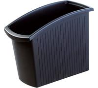 HAN 1840-13, corbeille à papier MONDO, élégante, ergonomique, rectangulaire et svelte, 18 litres, noir