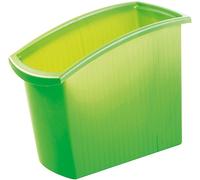 HAN 1840-60, corbeille à papier MONDO, élégante, ergonomique, rectangulaire et svelte, 18 litres, vert translucide