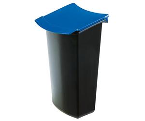HAN 1843-14, insert à déchets MONDO avec couvercle, élégant et pratique. Pour une parfaite séparation des déchets, 3 litres, noir/bleu