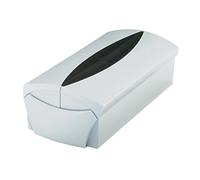 HAN 2000-31, boîte à carte de visite VIP, boîte pro pour 500 cartes de visite, finition soignée, étui Go-Vip inclus, onglet et séparateur variable, gris clair- noir