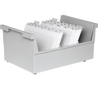 HAN Bac à fiches suspendues 855-0-11 DIN A5 horizontal, 1 000 fiches, 2 séparateurs, gris clair
