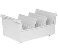 HAN 855-0-11, bac à fiches suspendues DIN A5 horizontal, 1 000 fiches, y compris 2 séparateurs, gris clair