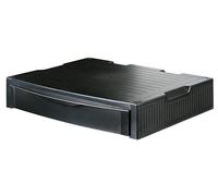 HAN Support moniteur 9250-13 – support pro avec tiroir, stable, élégant et superposable, noir