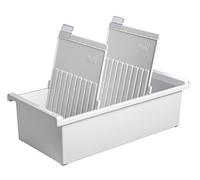 HAN 955-0-1-11, bac à fiches A5 vert., design innovant et attrayant, pour 1.300 fiches, 2 séparateurs à onglet inclus, gris clair