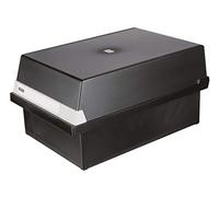 HAN 955-13, boîte à fiches A5 horiz., design innovant et attrayant, pour 1.300 fiches, couvercle amovible et étiquette d'indexation grand format, noir