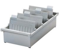 Han 965-0-11 Bac À Fiches Capacité : Env. 800 Fiches A5 Paysage Polystyrène Gris Clair 228 X 96 X 235 Mm (Import Allemagne)
