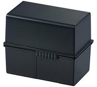 HAN 976-K-13 Boîte à fiches DIN A6 paysage - Design innovant et attrayant pour 400 fiches avec charnière en acier et fermeture à cliquet, avec index A-Z, noir, 976-K-13