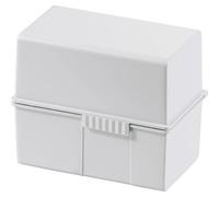 HAN Boîte à fiches 977-11 gris clair 300 cartes A7 horizontal charnière acier couvercle utilisable