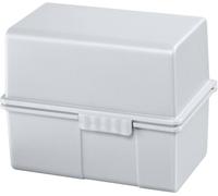 HAN 978-11 978-11 Boîte à fiches gris clair A8 horizontal charnière en acier, couvercle utilisable comme bac supplémentaire