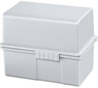 HAN 978-11 Boîte à fiches gris clair A8 horizontal charnière en acier, couvercle utilisable comme bac supplémentaire