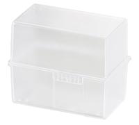 HAN 979-63 Lot de 6 boîtes à fiches format A8 transversales au design innovant et attrayant pour 200 fiches intercalaires avec 100 fiches et intercalaires A-Z Transparent