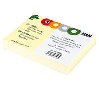 HAN 9813, fiches CROCO, carton rigide pour fiches, imprimé couleur, A7 horiz., 1 paquets de 100 fiches, jaune