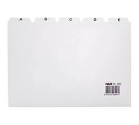 HAN 985 Fiches pour répertoire DIN A5 horizontal A-Z polypropylène gris 25