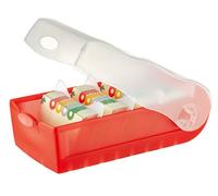 HAN CROCO 997-617 Boîte à fiches translucide, rouge nombre maximum de cartes: 900 cartes A7 horizontal avec 100 cartes lignées