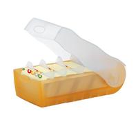 HAN Fichier CROCO 998-613 orange translucide 500 cartes A8 horizontal 100 lignées