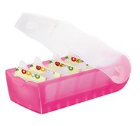 HAN Cartes d'apprentissage CROCO A8 Boîte rose (Rose G)