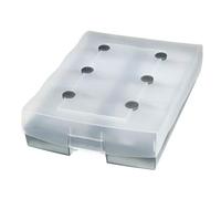 HAN 9987-693, boîte d'archivage CROCO-DUO pour 2.200 fiches DIN A8 horizontal avec index alphabétique A-Z et 8 séparateurs, gris translucide