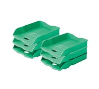 HAN Bac à courrier Re-LOOP - 6 bacs, dites oui au 100% recyclé, moderne, design jeune, pour documents formats A4/C4, vert, 10298-905