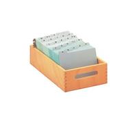 HAN 507-0, bac à fiches en bois DIN A7 horiz.
