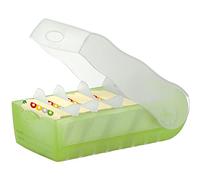 HAN Boîte à cartons Croco DIN A7, fr 900 cartes avec 5 plaques de stationnement translucide