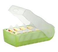 HAN Boîte à cartons Croco DIN A8, fr 500 cartes avec 5 plaques de stationnement translucide