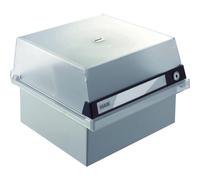 HAN Boîte à fiches A5 horizontal pour 800 cartes gris clair avec serrure