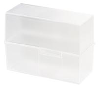 HAN Boîte à fiches DIN A5 transversale plastique blanc translucide pour 450 cartes non équipées