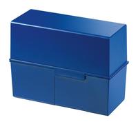 HAN Boîte à fiches DIN A5 transversale plastique bleu pour 450 cartes non équipées