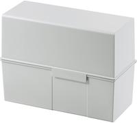 HAN Boîte à fiches DIN A6 transversale plastique gris clair pour 400 cartes non équipées