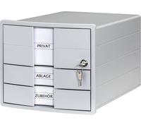 HAN Box à tiroirs IMPULS 3 tiroirs avec serrure gris clair