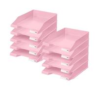 HAN Classic 1027-X-886 Lot de 10 corbeilles à courrier empilables au Format A4/C4 Rose Pastel