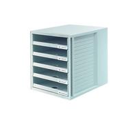 HAN Commode HA-1401-FO-11 avec 5 tiroirs ouverts pour étuis gris en aluminium