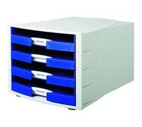 HAN Commode Impact HA-1011-X-14 avec 4 tiroirs ouverts, bleu Bleu G