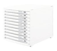 HAN Caisson à tiroirs CONTUR 1510-12 blanc – 10 tiroirs, compatible DIN A4/B4/C4
