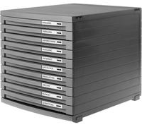 HAN CONTUR 1510-191 Caisson à tiroirs gris foncé DIN A4, DIN B4, DIN C4 Nombre de tiroirs: 10