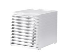 HAN Conur 1510-12 Boîte de rangement à tiroirs modulable et moderne avec 10 tiroirs fermés jusqu'au format B4 Blanc