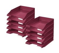 HAN Corbeille courrier KLASSIK KARMA - 10 PC, corbeille courrier écophile en matériau 80-100 % recyclé, pour documents au format max. A4/C4, rouge éco, 10278-17