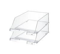 HAN Corbeille courrier KLASSIK XXL - 2 PC, corbeille de qualité supérieure extra haute. Moderne, élégante, haute brillance, transparente, 1047-23