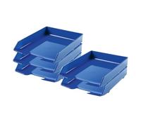 HAN Corbeille courrier WAVE EXCLUSIV - 5 PC, puriste, stylée, élégante et haute brillance. Goût exclusif pour le bureau, blue, 1028-14